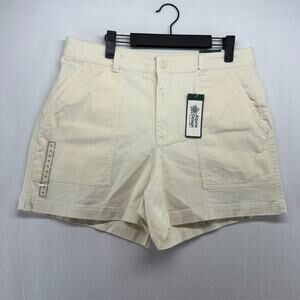 Alpine Design Shorts Women's 10 White AD Hiking Outdoor Corduroy Pockets 5" NEW